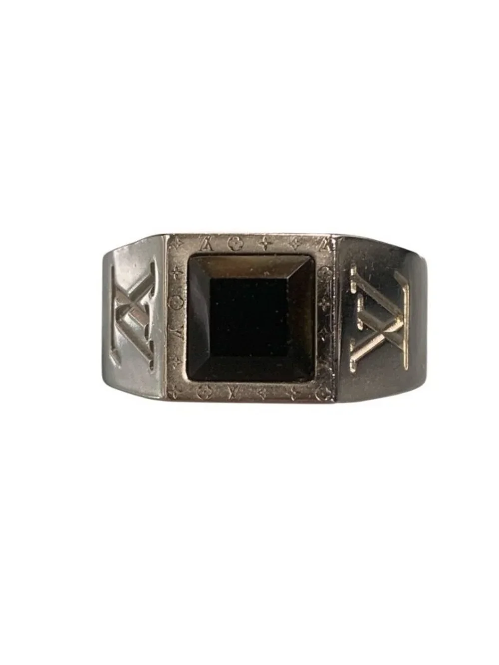 Louis Vuitton Ring LV Onyx L Silver